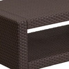 Seneca Chocolate Brown Faux Rattan Coffee Table