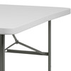 Elon 5-Foot Bi-Fold Granite White Plastic Folding Table