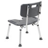 HERCULES Series Tool-Free and Quick Assembly, 300 Lb. Capacity, Adjustable Gray Bath & Shower Chair with U-Shaped Cutout