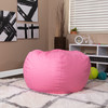 Duncan Oversized Solid Light Pink Refillable Bean Bag Chair for All Ages