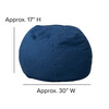 Dillon Small Denim Refillable Bean Bag Chair for Kids and Teens