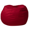 Dillon Small Solid Red Refillable Bean Bag Chair for Kids and Teens