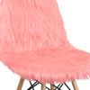 Calvin Shaggy Dog Hermosa Pink Accent Chair