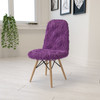 Calvin Shaggy Dog Purple Accent Chair