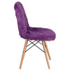 Calvin Shaggy Dog Purple Accent Chair