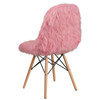 Calvin Shaggy Dog Light Pink Accent Chair