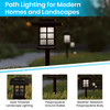 Halsey 8 Pack Black Lantern Style LED Solar Lights Weather Resistant Outdoor Solar Powered Lights for Pathway, Garden, & Yard