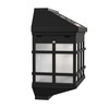 Holder 6 Pack Wall Mount LED Solar Lights - Weather Resistant Black Decorative Solar Powered Lights - Deck and Fencing Solar Lights