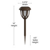 Hess 8 Pack Brown Tulip Design LED Solar Lights Weather Resistant Outdoor Solar Powered Lights for Pathway, Garden, & Yard