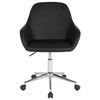 Cortana Home and Office Mid-Back Chair in Black LeatherSoft