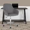 Cortana Home and Office Mid-Back Chair in Gray LeatherSoft