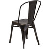 Tenley Commercial Grade Distressed Copper Metal Indoor-Outdoor Stackable Chair