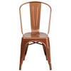 Tenley Commercial Grade Copper Metal Indoor-Outdoor Stackable Chair