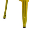 Kai Commercial Grade 30" High Backless Distressed Yellow Metal Indoor-Outdoor Barstool
