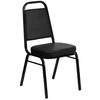 HERCULES Series Trapezoidal Back Stacking Banquet Chair in Black Vinyl - Black Frame