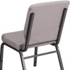 HERCULES Series 18.5''W Stacking Church Chair in Gray Dot Fabric - Silver Vein Frame