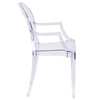 Shirley Ghost Chair with Arms in Transparent Crystal