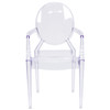 Shirley Ghost Chair with Arms in Transparent Crystal