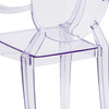 Shirley Ghost Chair with Arms in Transparent Crystal