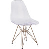 Elon Series Ghost Chair with Gold Metal Base