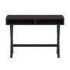 Dolly Home Office Writing Computer Desk with Open Storage Compartments - Bedroom Desk for Writing and Work, Black