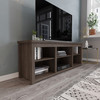 Kilead Farmhouse TV Stand for up to 80" TVs - 65" Engineered Wood Framed Media Console with Open Storage in Modern Espresso Finish