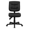 Cole Mid-Back Black LeatherSoft Multifunction Swivel Ergonomic Task Office Chair