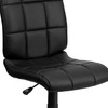 Clayton Mid-Back Black Quilted Vinyl Swivel Task Office Chair