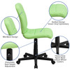 Clayton Mid-Back Green Quilted Vinyl Swivel Task Office Chair