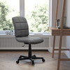 Clayton Mid-Back Gray Quilted Vinyl Swivel Task Office Chair