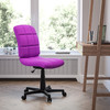Clayton Mid-Back Purple Quilted Vinyl Swivel Task Office Chair