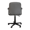 Clayton Mid-Back Gray Quilted Vinyl Swivel Task Office Chair with Arms