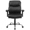 HERCULES Series Big & Tall 400 lb. Rated Black LeatherSoft Ergonomic Task Office Chair with Clean Line Stitching and Arms