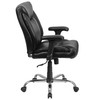 HERCULES Series Big & Tall 400 lb. Rated Black LeatherSoft Deep Tufted Ergonomic Task Office Chair with Adjustable Arms