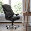 HERCULES Series 24/7 Intensive Use Big & Tall 400 lb. Rated Black LeatherSoft Ergonomic Office Chair with Lumbar Knob