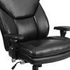 HERCULES Series 24/7 Intensive Use Big & Tall 400 lb. Rated Black LeatherSoft Ergonomic Office Chair with Lumbar Knob
