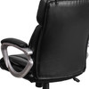 Carolyn Mid-Back Black LeatherSoft Executive Swivel Office Chair with Padded Arms