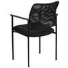 Jana Comfort Black Mesh Stackable Steel Side Chair with Arms