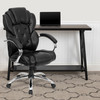 Dorothy High Back Transitional Style Black LeatherSoft Executive Swivel Office Chair with Arms