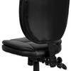 Caroline Mid-Back Black LeatherSoft Multifunction Swivel Ergonomic Task Office Chair with Pillow Top Cushioning