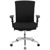 HERCULES Series 24/7 Intensive Use 300 lb. Rated Black Fabric Multifunction Ergonomic Office Chair with Seat Slider