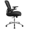 Sam Mid-Back Transparent Black Mesh Executive Swivel Ergonomic Office Chair with Synchro-Tilt & Height Adjustable Flip-Up Arms