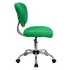Beverly Mid-Back Bright Green Mesh Padded Swivel Task Office Chair with Chrome Base