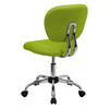 Beverly Mid-Back Apple Green Mesh Padded Swivel Task Office Chair with Chrome Base