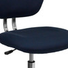 Beverly Mid-Back Navy Mesh Padded Swivel Task Office Chair with Chrome Base