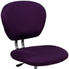 Beverly Mid-Back Purple Mesh Padded Swivel Task Office Chair with Chrome Base