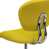 Beverly Mid-Back Yellow Mesh Padded Swivel Task Office Chair with Chrome Base