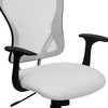 Alfred Mid-Back White Mesh Swivel Task Office Chair with Chrome Base and Arms