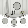 Julianne 20" Round Black Metal Framed Wall Mirror - Large Accent Mirror for Bathroom, Vanity, Entryway, Dining Room, & Living Room