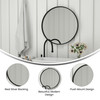 Jennifer 27.5" Round Black Metal Framed Wall Mirror - Large Accent Mirror for Bathroom, Vanity, Entryway, Dining Room, & Living Room